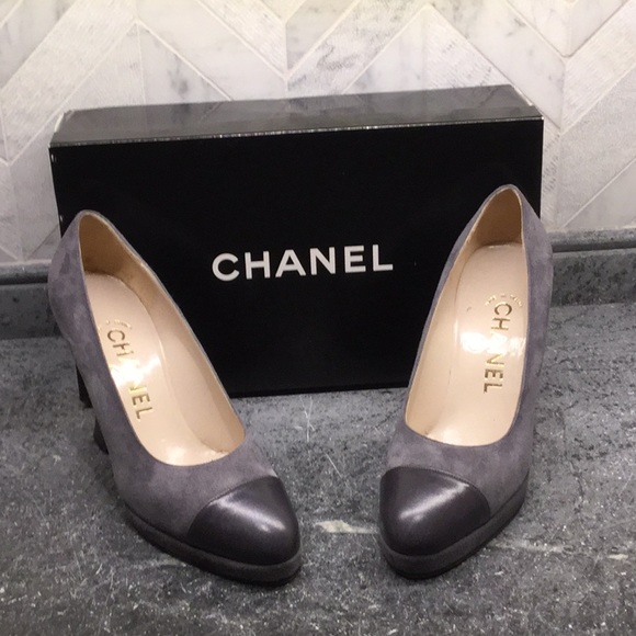 Chanel Suede Platform Pumps - Picture 1 of 6
